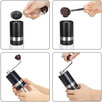 VEVOK CHEF Manual Burr Coffee Grinder For Espresso review